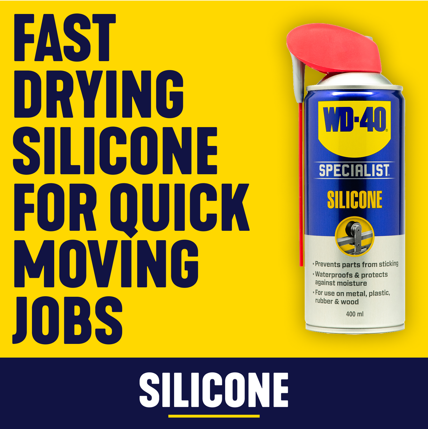 WD-40 Specialist Silicone 400ml, Twin Pack