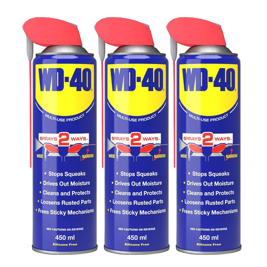 WD-40 Multi-Use Lubricant Smart Straw 450ml, Triple Pack