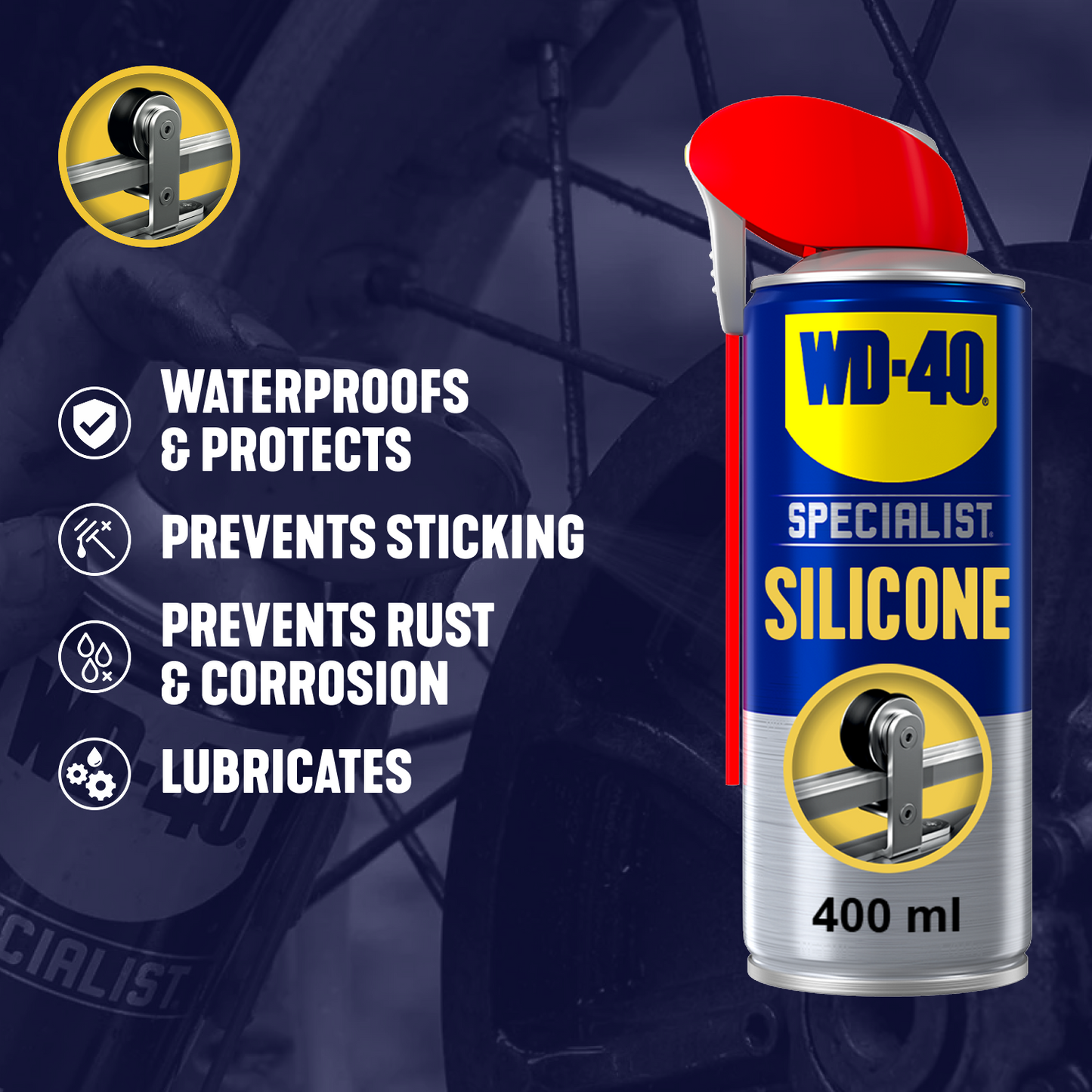 WD-40 Specialist Silicone 400ml, Twin Pack