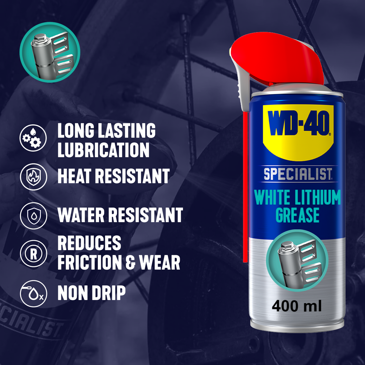 WD-40 Specialist White Lithium Grease 400ml