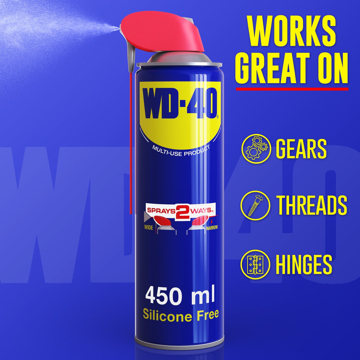 WD-40 Multi-Use Lubricant Smart Straw 450ml, Triple Pack