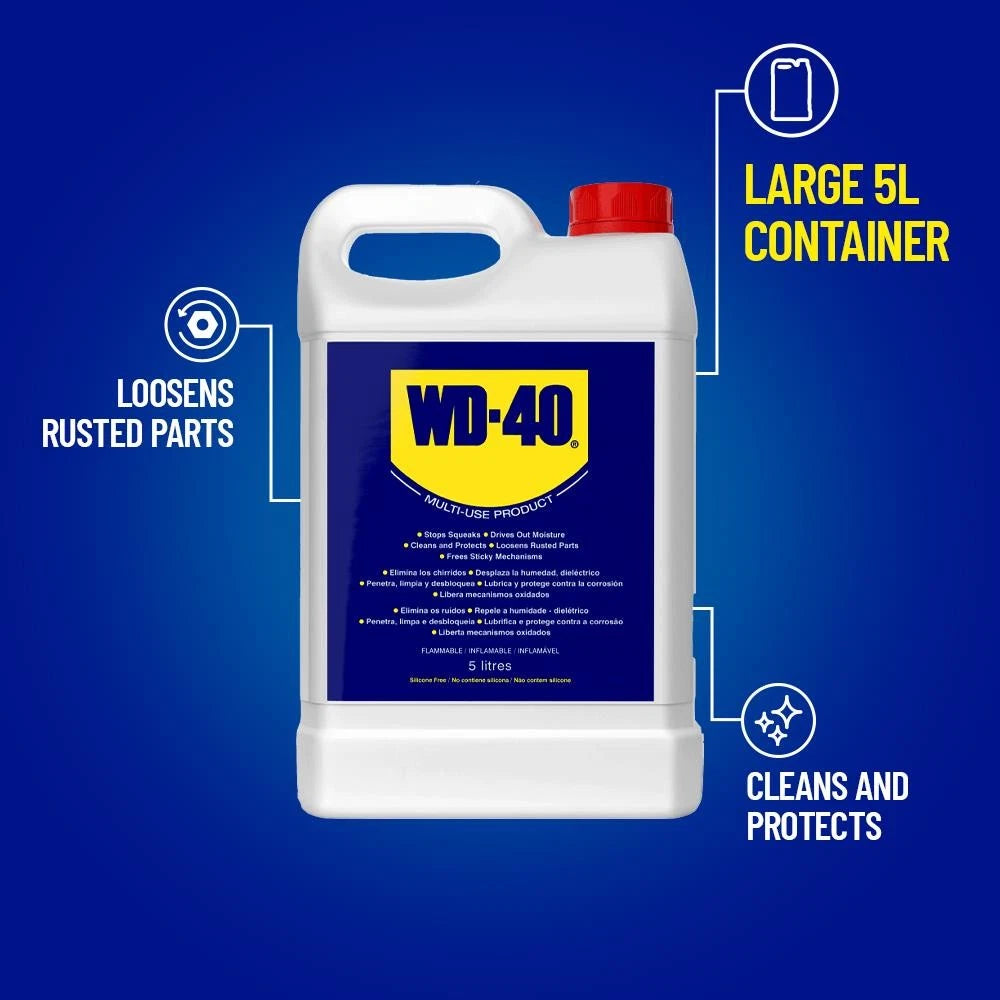 WD-40 Multi-Use Lubricant 5 Litre with Free Spray Applicator